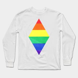 Minimalistic - Diamond Rainbow Long Sleeve T-Shirt